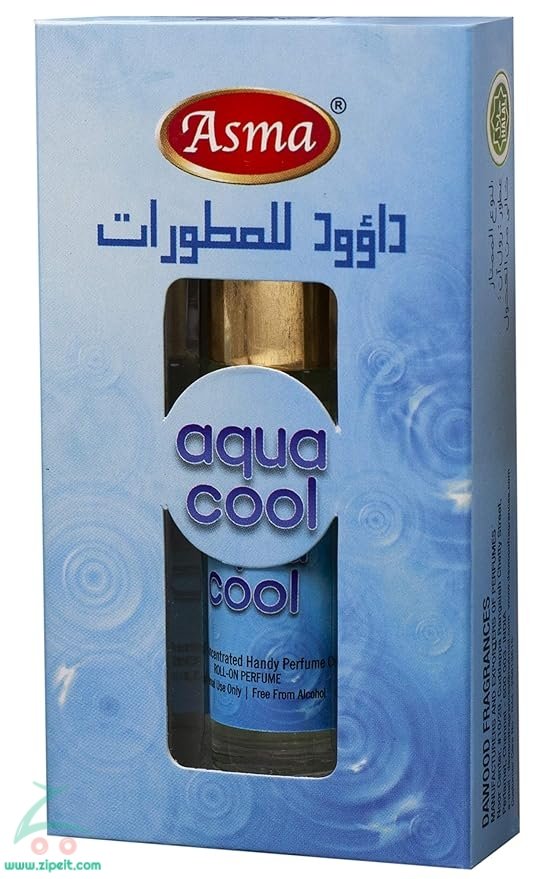 ASMA Aqua Cool Attar – Fresh Citrus & Lavender Blend | Long-Lasting Alcohol-Free Unisex Fragrance | 8ml Concentrated Attar | Pack of 2